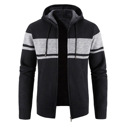 Herren Kapuzenjacke Modern Strickdesign Weich