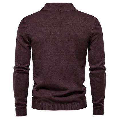 Herren Pullover Feinstrick Hochkragen Modern Design