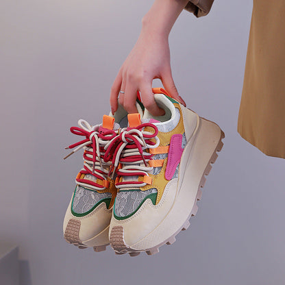 Damen Sneaker Trendy Ergonomisch mit Weichem Innenfutter