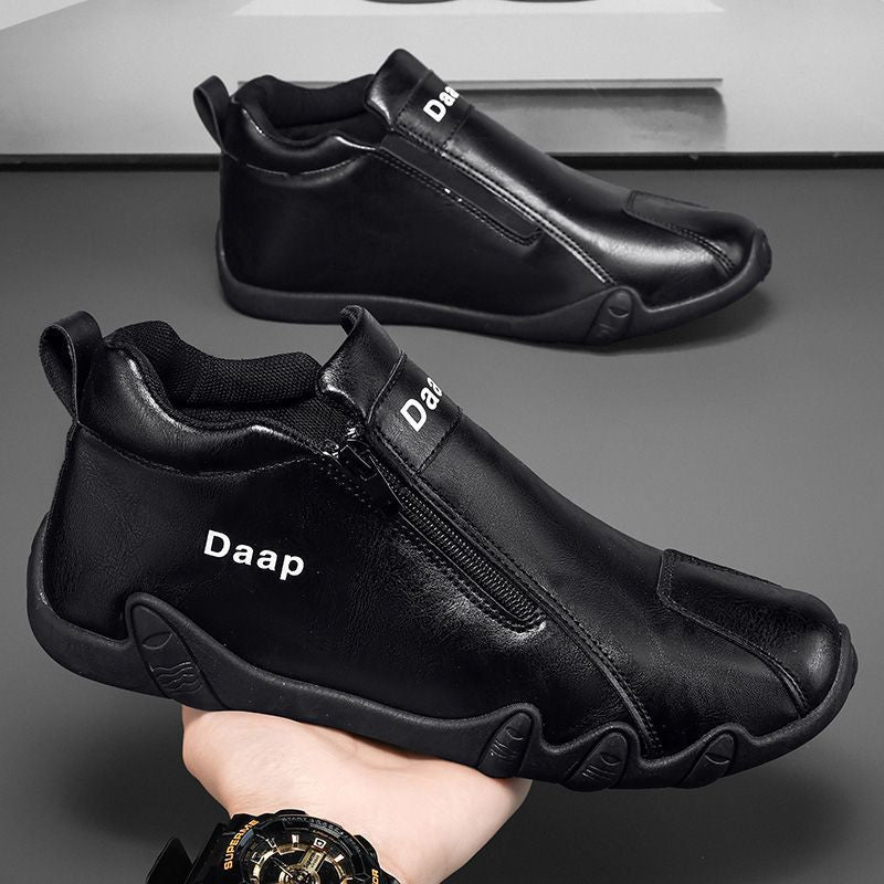 Damen Sneaker Sportlich Mit Zippverschluss Rutschfeste Sohle