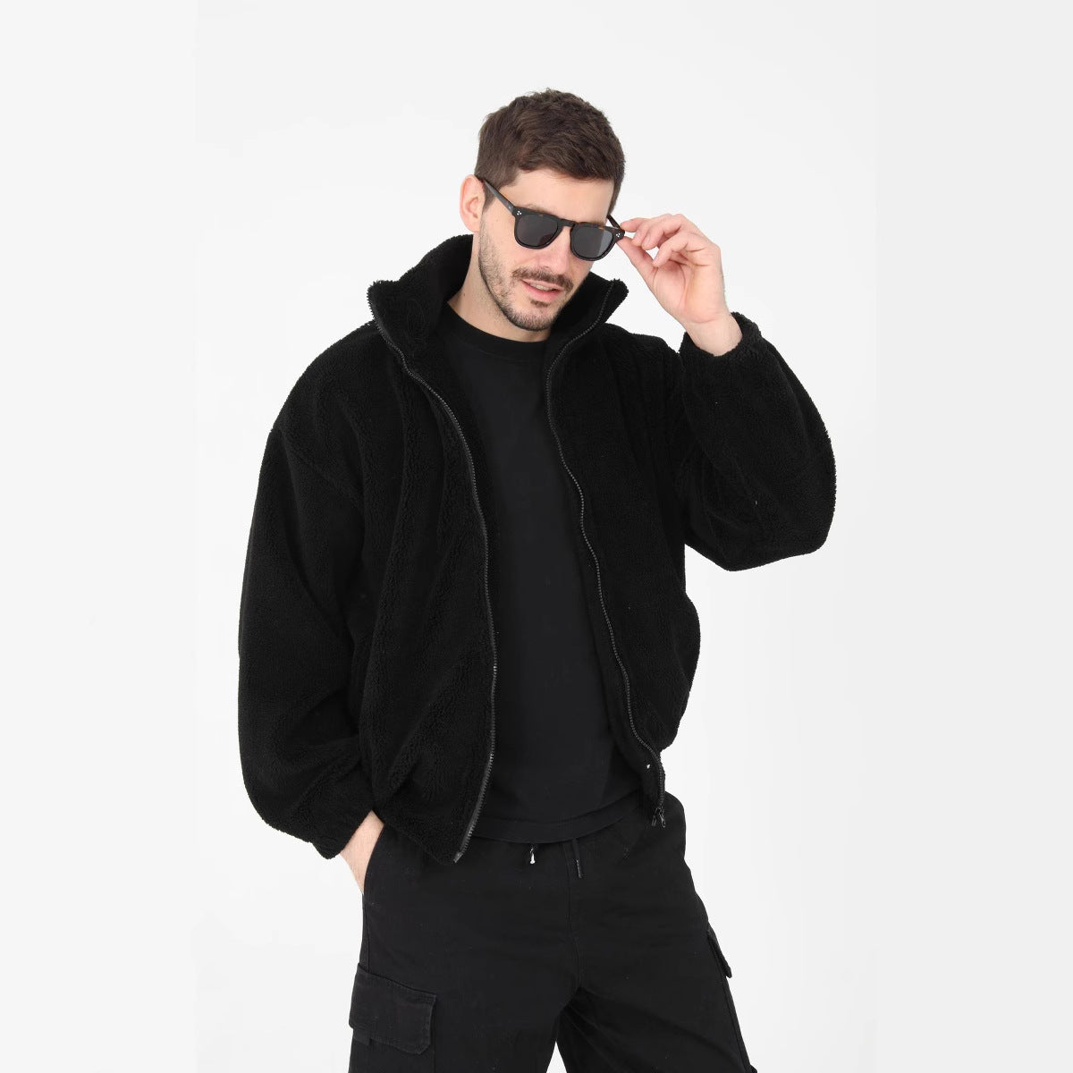 Herren Fleecemantel Warm Bequem Outdoor