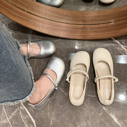 Damen Ballerinas Elegante Perlenschmuck Schuhe