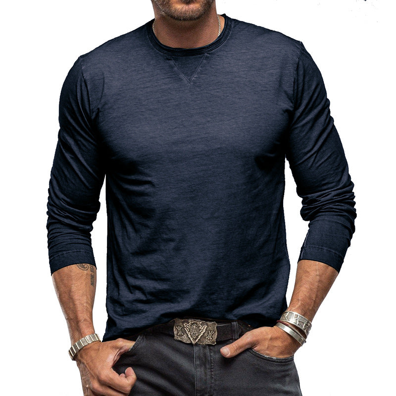 Herren Langarmshirt Sportlich Rundhals Modern