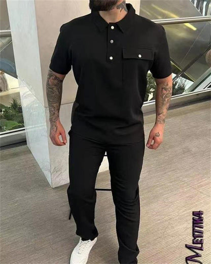 Herren Polo Set Modern mit Hose Berlin Style