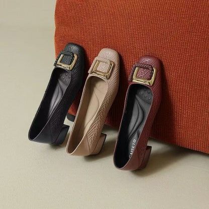 Damen Ballerinas Elegant Schnalle Komfortabel