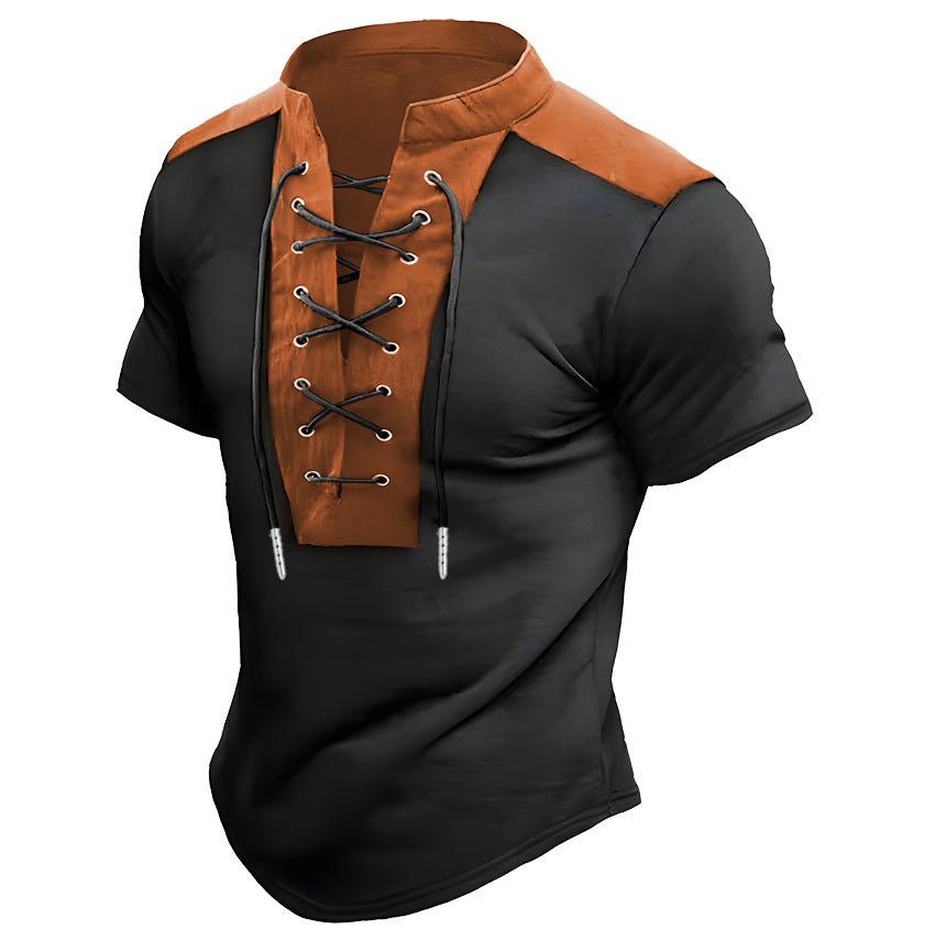 Herren T-Shirt Kurzarm Freizeit Oberteil Modern