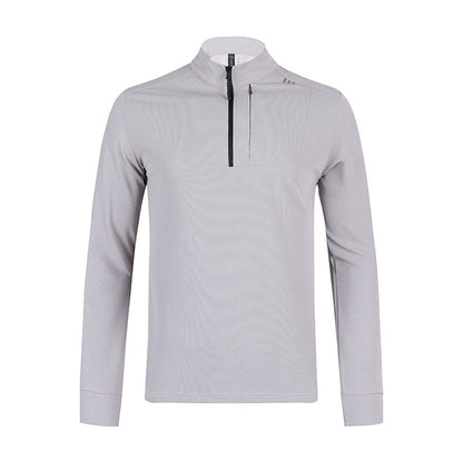Herren Langarmshirt Funktionsshirt mit Reißverschluss Sportlich