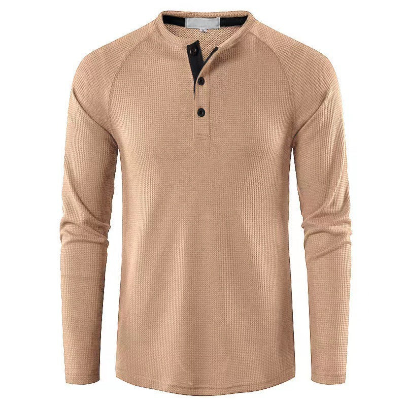Herren Longsleeve Elegantes Hemd Mit Knöpfen Modern