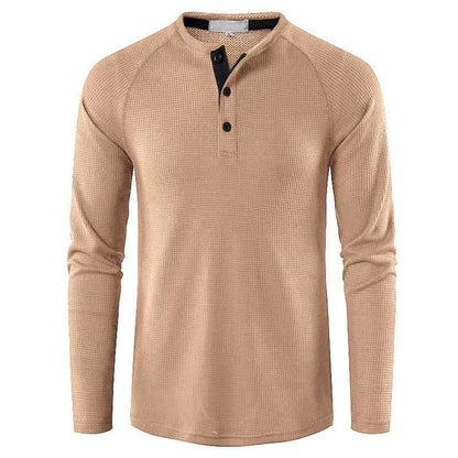 Herren Longsleeve Elegantes Hemd Mit Knöpfen Modern