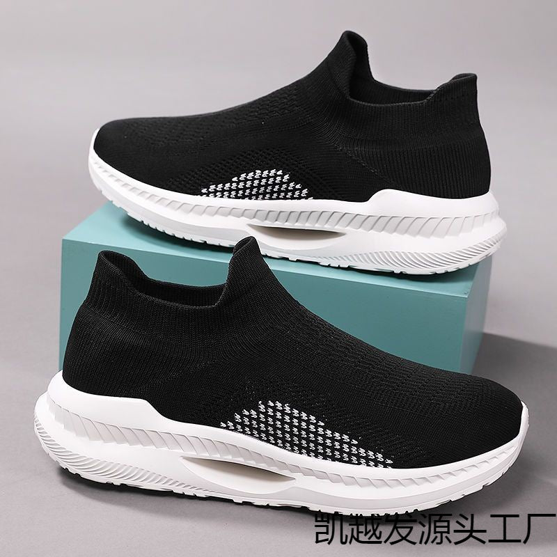 Damen Sneaker Atmungsaktiv Strick Schuhe Rutschfest
