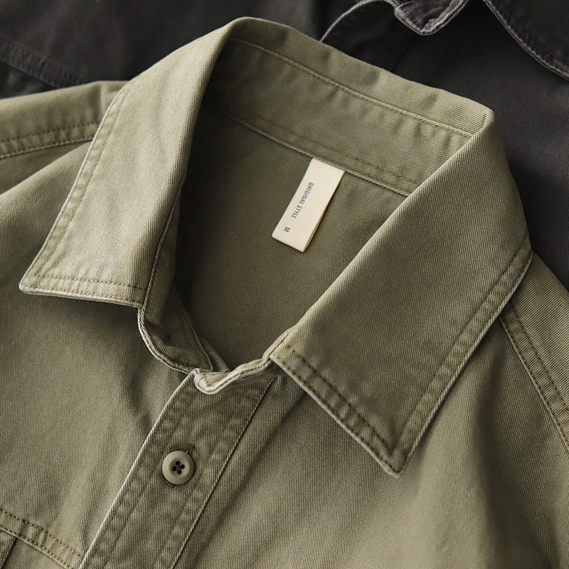 Herren Hemdjacke Modern mit Brusttaschen Praktisch
