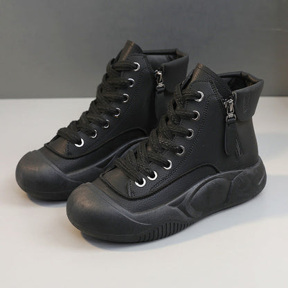 Damen Sneaker Hochformatig mit Reißverschluss Robust