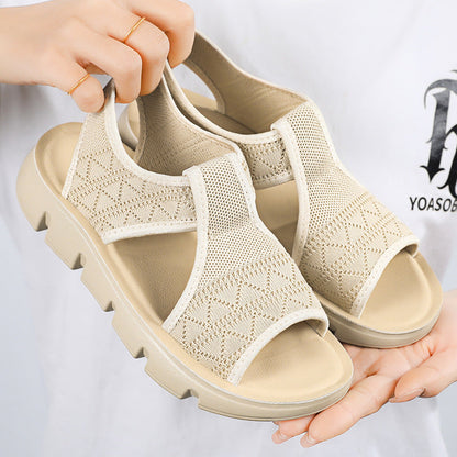 Damen Sandalen Bequem Elastisch Rutschfest - BerlinGlamour