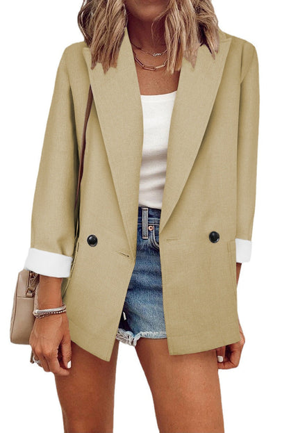Damen Blazer Oversized Elegant Schlicht Modern