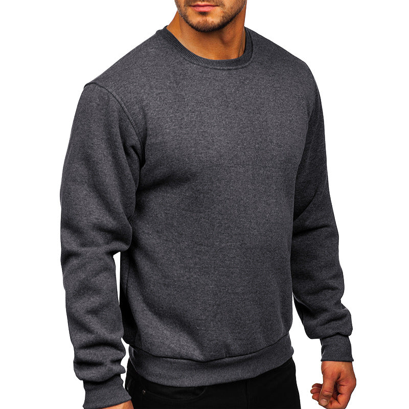 Bequemes Herren Sweatshirt Rundhals Grau Casual