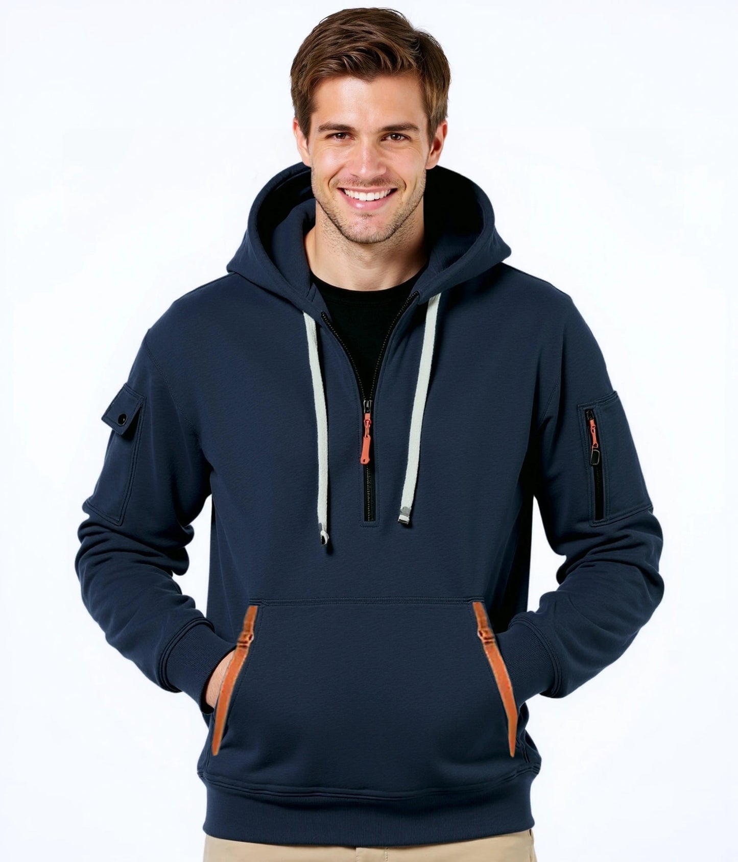 Herren Kapuzenpullover Modern mit Taschen