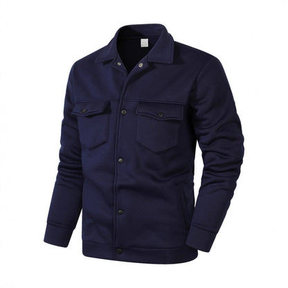 Herren Freizeitjacke Praktisch Mit Taschen Modern