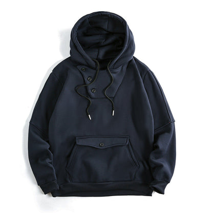 Herren Kapuzenpullover Lässig mit Taschen und Knöpfen