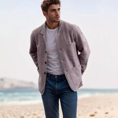 Herren Übergangsjacke mit Kragen und Taschen Modern