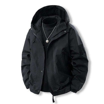 Herren Outdoor-Jacke Wasserdicht Atmungsaktiv Mit Kapuze