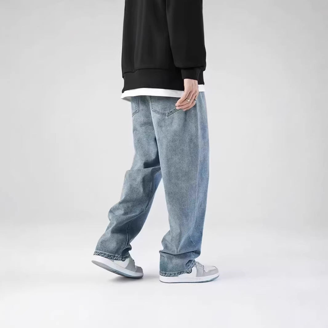 Herren Vintage Jeans Weite Bein Relaxed Fit
