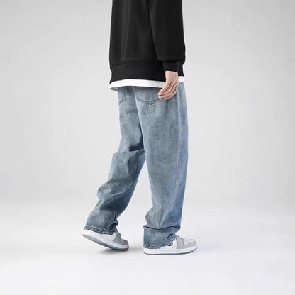 Herren Vintage Jeans Weite Bein Relaxed Fit
