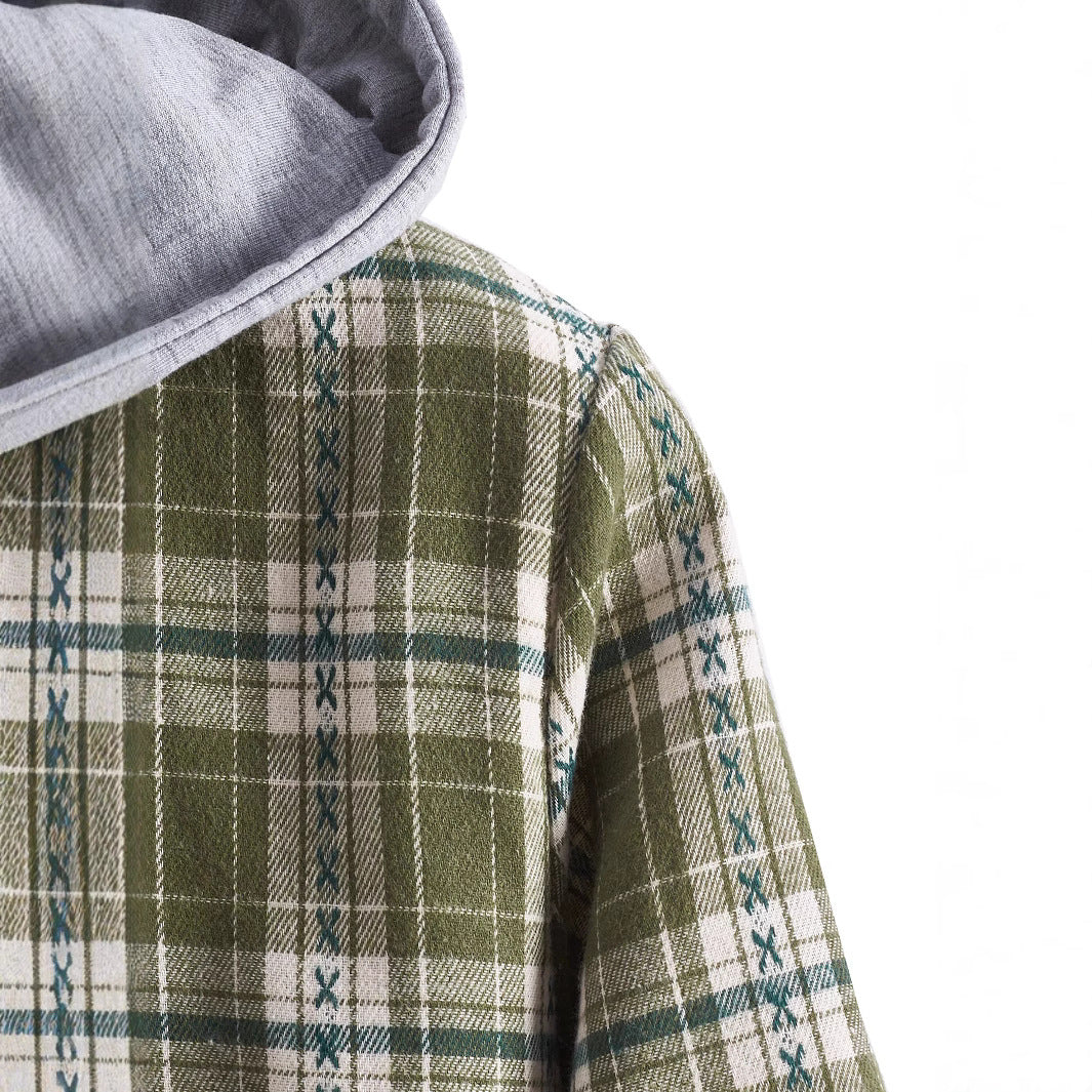 Herren Flanellhemden Kapuzenpullover Warm Modern