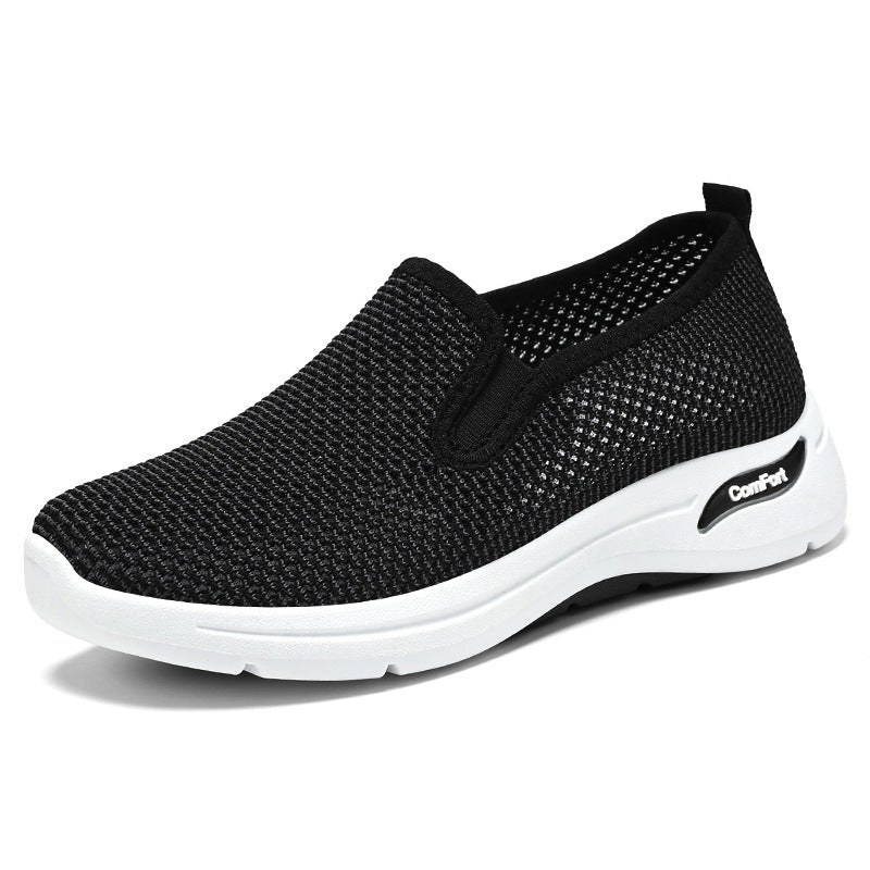 Damen Sneaker Luftig Elastisch Slip On Schuhe Bequem