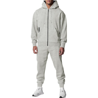 Herren Trainingsanzug Sportlich Modern Schwarz