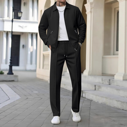 Herren Freizeitanzug-Set Sportlich Modern mit Strukturdesign