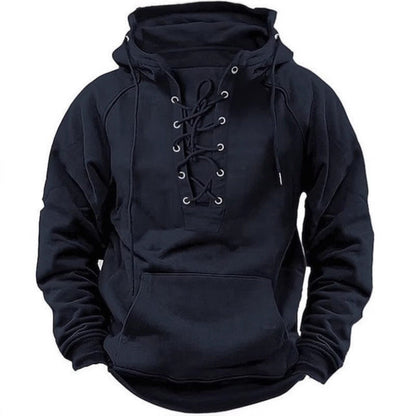 Herren Kapuzensweatshirt Weich Modern Schnüren