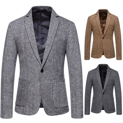 Herren Strickblazer Slim Fit Modern Elegant