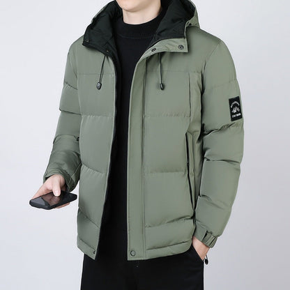 Herren Thermojacke Isoliert Wasserdicht Verstellbare Kapuze