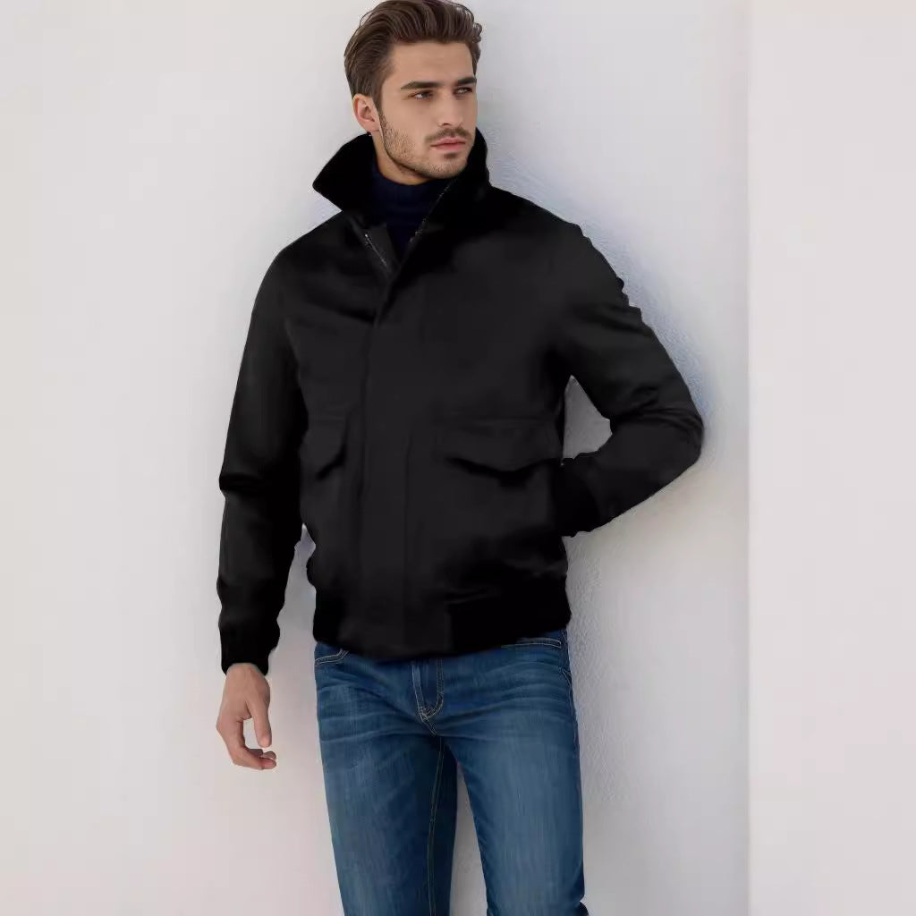 Herren Übergangsjacke Modern mit Hochkragen Trendy