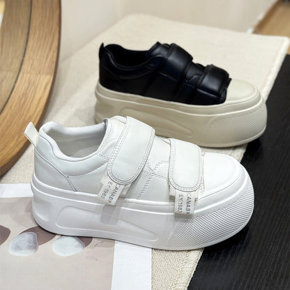 Damen Sneaker Plateau High Heel Klettverschluss Modern - BerlinGlamour