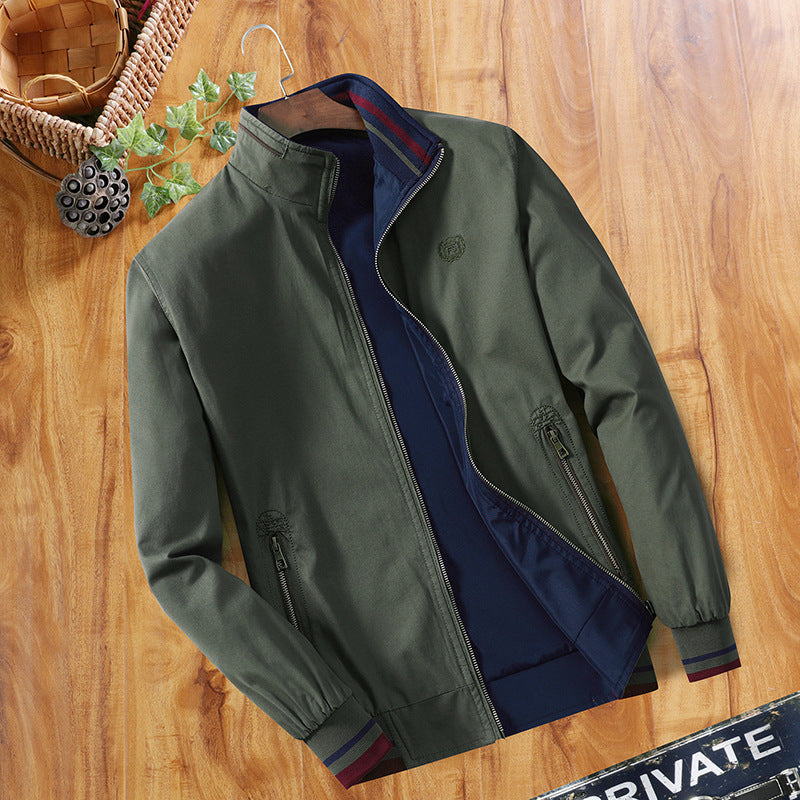 Herren Windjacke Übergangsjacke Wasserabweisend Hochkragen