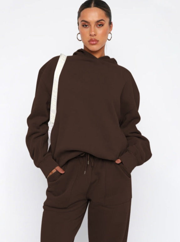 Damen Hoodie Jogger Set Oversized Komfort - BerlinGlamour