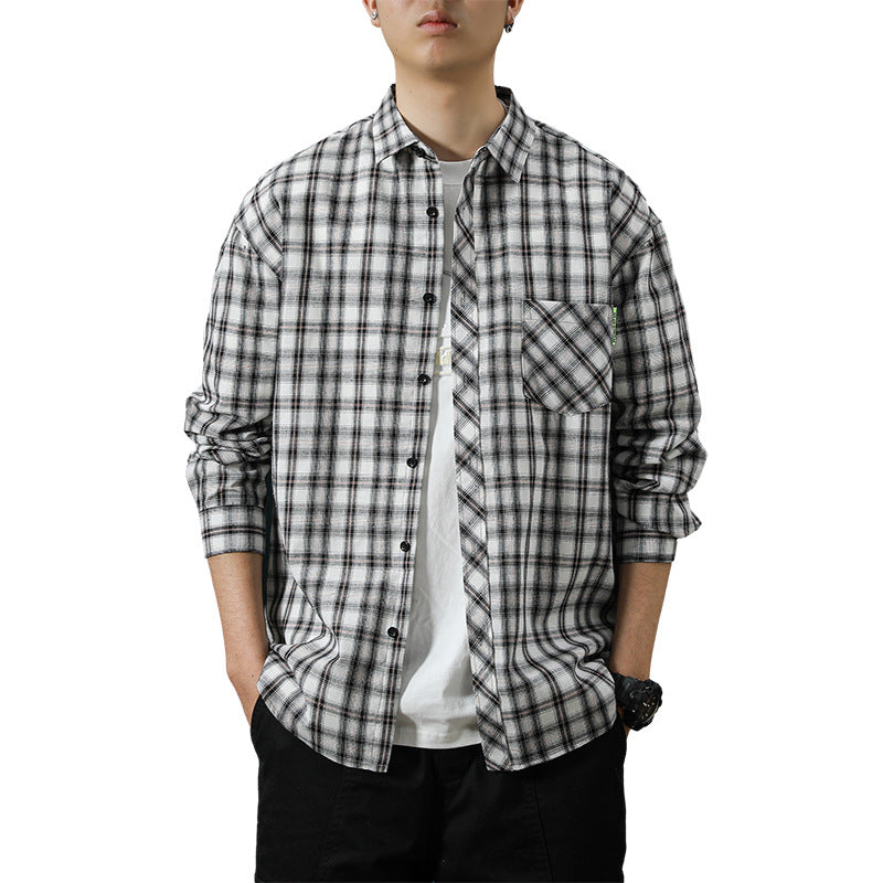 Herren Flanellshirt Karierter Warm Elegant