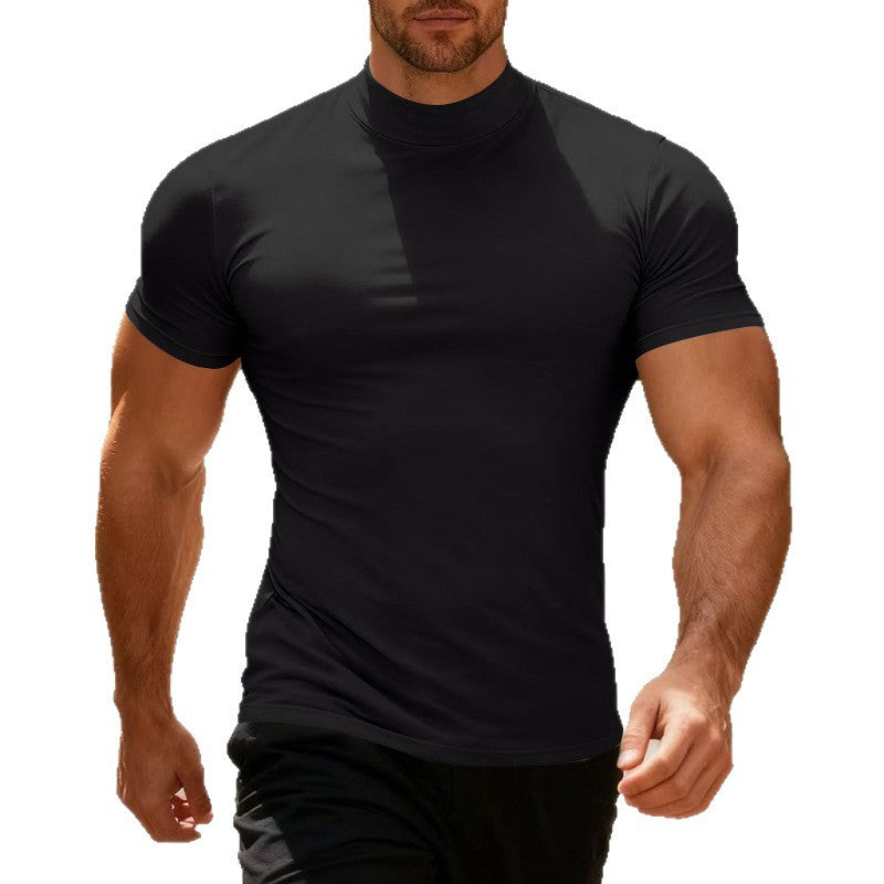 Herren Sportshirt Kurzarm mit V-Ausschnitt Modern
