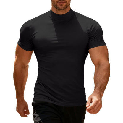 Herren Sportshirt Kurzarm mit V-Ausschnitt Modern