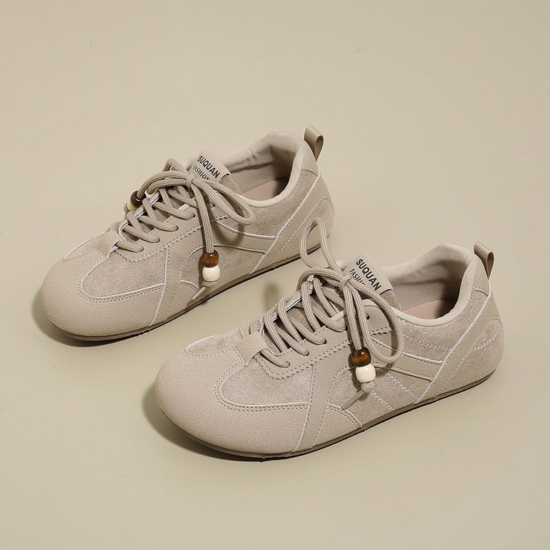 Damen Sneaker Bequem Elastisch Schnürsystem Sportlich