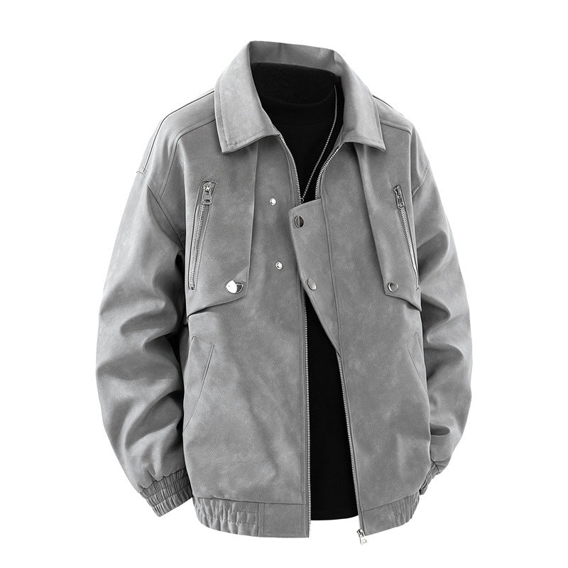 Herrenjacke Modern mit Reißverschlusstaschen Elastisch