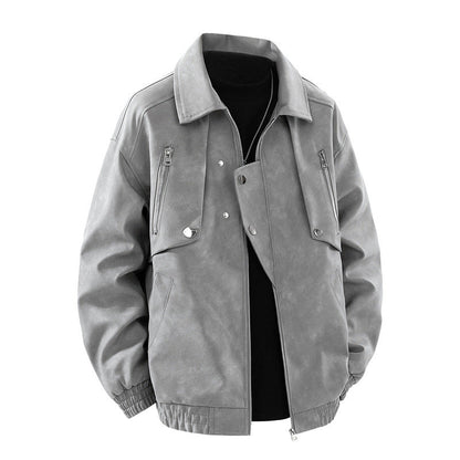 Herrenjacke Modern mit Reißverschlusstaschen Elastisch