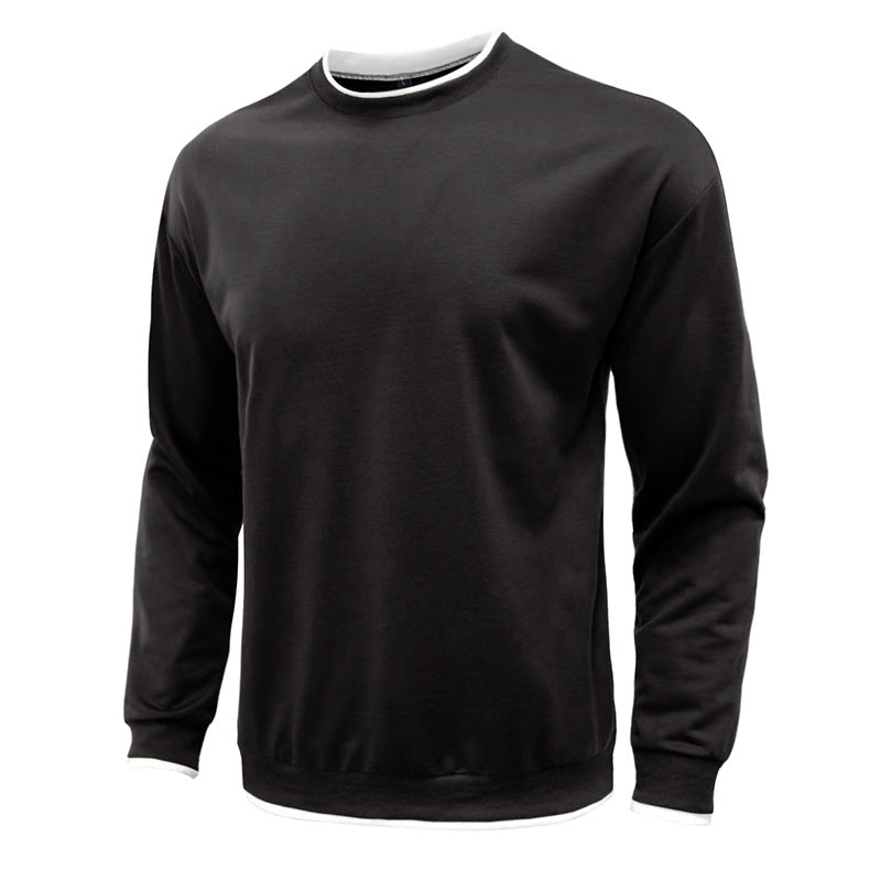 Herren Sweater Langarm Strukturiert Modern