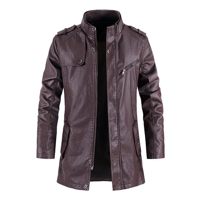 Lederjacke Herren Modern Lederschutzjacke Schwarz