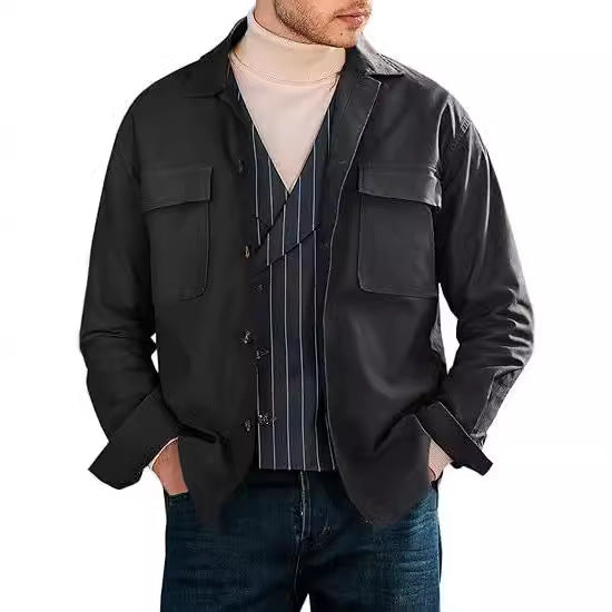 Herren Utility-Jacke Modern mit vielen Taschen und lässigem Schnitt