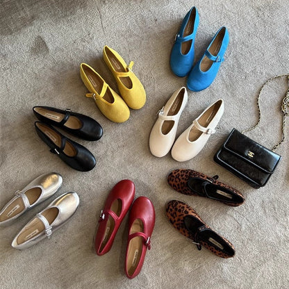 Damen Schuhe Mary Janes Glänzend Mit Verstellbarem Riemen
