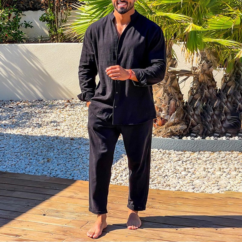 Herren Sommeranzug Leicht Baumwolle Set