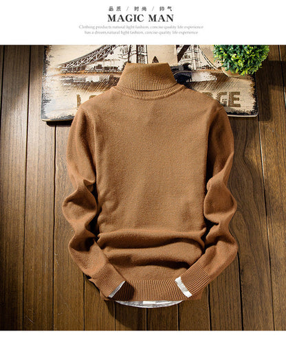 Herren Rollkragenpullover Feine Merinowolle Modern