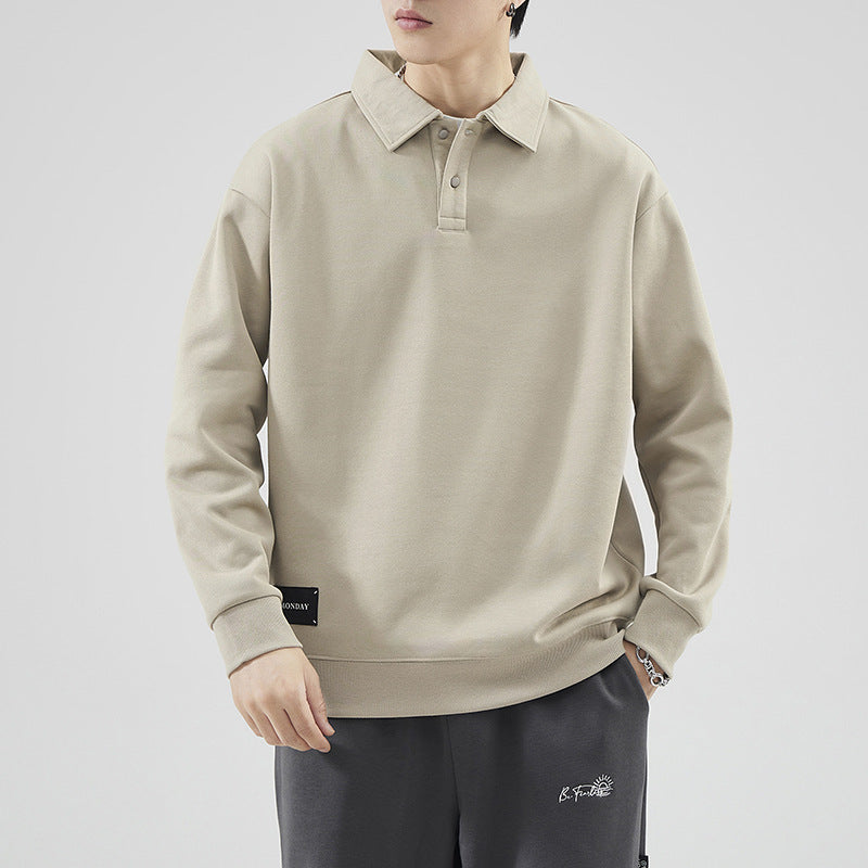 Herren Pullover Polokragen Sweater Hochwertig Lässig
